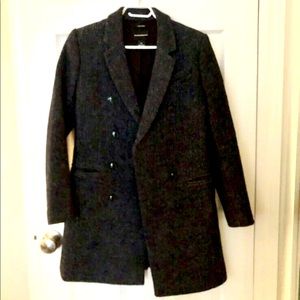 Club Monaco charcoal menswear style coat